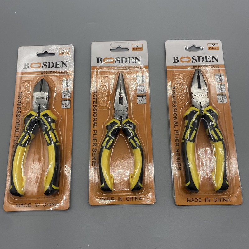 BOOSDEN 3 PCS Pliers Tool Set, 6" Needle Nose Pliers,