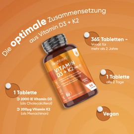 Vitamin D3 K2 (Liposomal) Drops 250 ml - 2000 IU Vegan Vitamin D3 & 75 mcg Vitamin K2 for Bones & Immune System - 5 ml Take Every 2 Days - MK-7 All-Trans 99.7% High Bioavailability - WeightWorld
