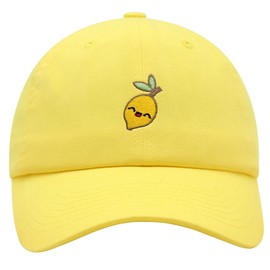 JPAK Lemon Premium Dad Hat Embroidered Cotton Baseball Cap Vegan Vegetable