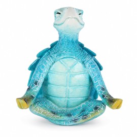 Meditating Sea Turtle Statue,Resin Yoga Turtle Figurine for Zen Ocean Decor