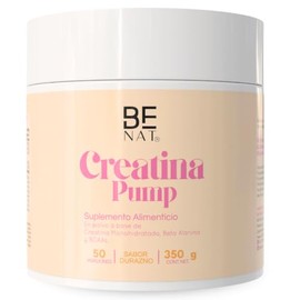 BENAT Creatina Monohidratada + Beta Alanina + BCAAs + Electrolitos | 350 g (50 porciones) | Sin Cafeína | Sin Azúcar | Sabor Durazno | Pre y Post Entrenamiento