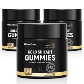 Organic SHILAJIT Gummies | Organic Pomegrenate Oil Flavor | Cane Sugar Free, Sweetened by Organic Manuka Honey | Clean Formula | Heart & Brain, Cellular Health 30 Healthy Gummies:_Pack of 4