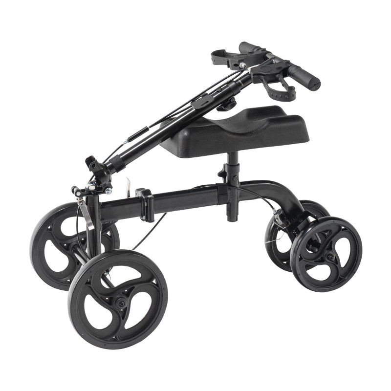 Knee Scooter Carbon Steel Folding Knee Walker Recovery Scooter 300LB