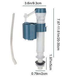 Toilet Fill Valve Lightweight Float Flush Valve Cistern Filling Valv with A Transparent Water Pipe for Bathroom