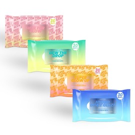 Sunday Essence, Vitamin C, Collagen, Peptides & Hyaluronic Acid Facial Wipes - Dermatologist Tested, Anti-Aging, Korean Skin Care, Brightening & Hydrating - Gentle, Vegan, 95% Natural- 4 Pack