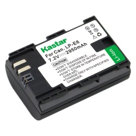 Kastar LP-E6 Battery & Dual USB Charger for Canon EOS R Mirrorless Digital Camera