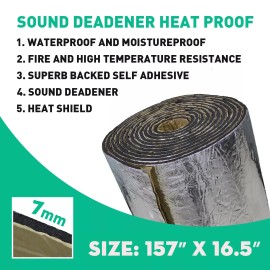 MGT Sound Deadener Car Insulation Automotive Reduce Heat Shield Self-Adhesive Mat
