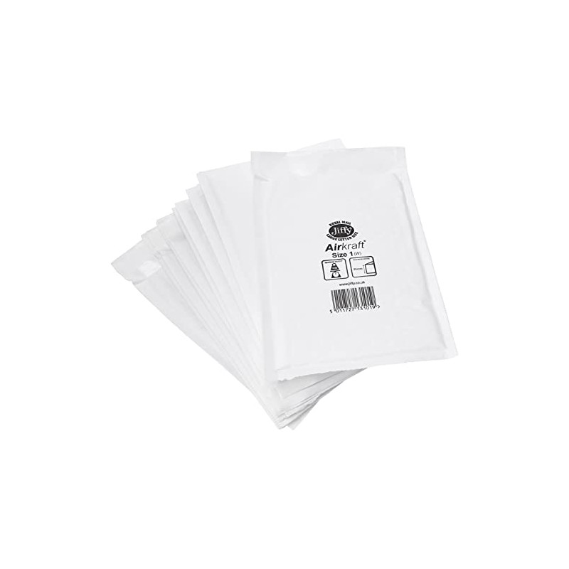 Jiffy Airkraft Postal Bags Bubble-lined Peel and Seal No.1 White