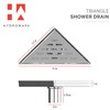 Hydroware Triangle Shower Drain - Stainless Steel Triangular Shower Floor