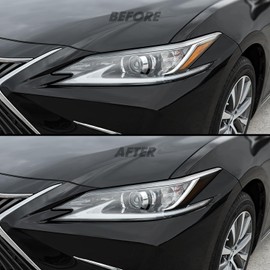SlickMod PreCut Vinyl Smoke Tint for 2019-2023 Lexus ES Headlight (20% Dark Smoke, 4. Headlight Sidemarker)