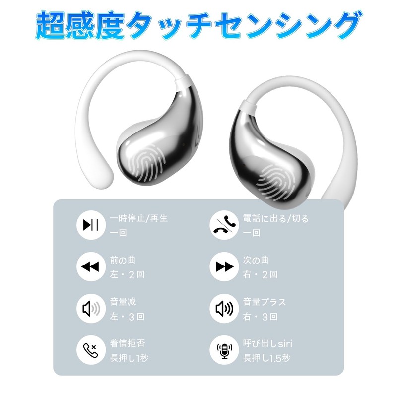 Wireless Earbuds, 2025, Over Ear Earphones, Bluetooth 5.4, Advanced Bone