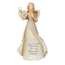 Roman Inc. 8.5" H Bereavement Angel with Dove Karen HAHN Angel 12571