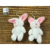 Rabbit Bunny Earrings Miniblings Plush White Easter