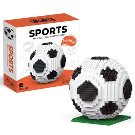 YANGUN Football Building Block Set, 3.74''3D Football Gifts for Boys, Puzzle Blocks, Educational Toy, Themed Building Sets Decorations Toy for Kid Adult, Christmas Birthday Gift（800Pcs）