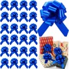 48 Pcs Blue Christmas Pull Bows Bulk for Wrapping Gift