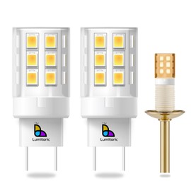 Lumitoric G8 LED Bulbs, Dimmable, 120V, 20W Halogen Replacement, 3000K Warm White, 93 Ra, 2-Prong for Puck Lights, Under Cabinet, Under Microwave & Kitchen Range Hood, 2 Pack