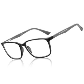 BLUEMOKY Blue Light Reading Glasses for Men, Sport Square Frame Readers, Anti Glare Computer Glasses(Black,2.25)