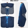 visesunny 3D Necktie Print Barber Cape Anti-Static Hair Cutting Cape