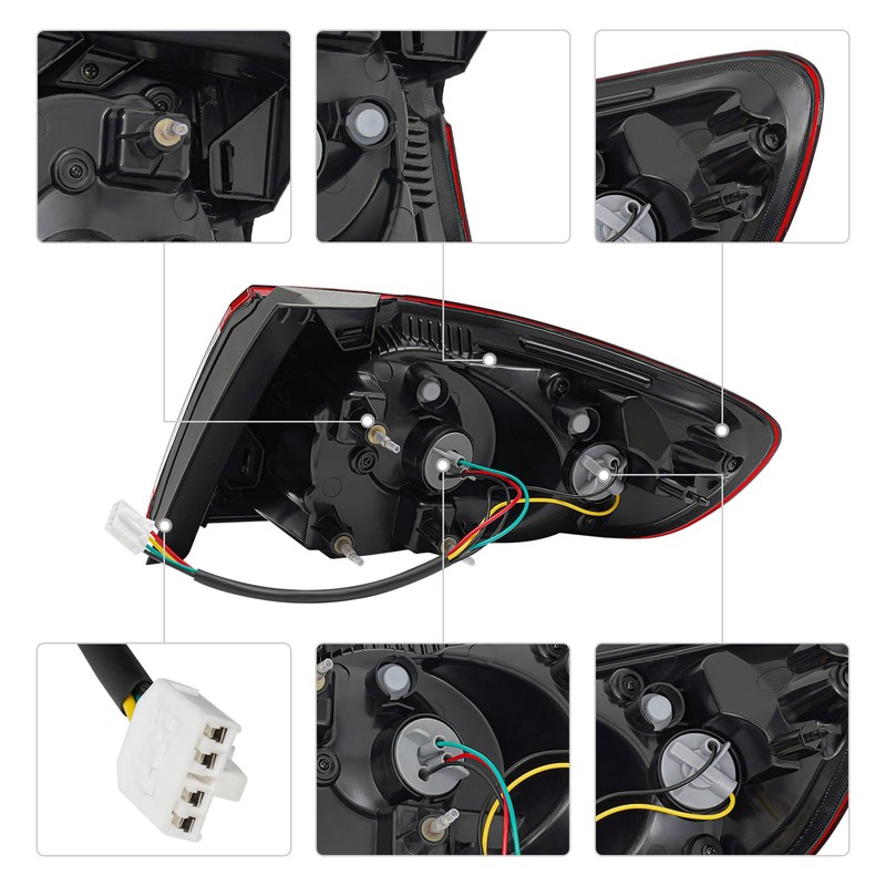 Halogen Outer Tail Light Rear Brake Lamps Assembly Fits for