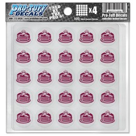 Premium Thick 20 Mil Vinyl Pancake Award Decals 100 Football Reward Stickers for Helmets in Your Team Color (Maroon on Clear)