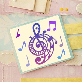 GLOBLELAND 3 Pieces Music Note Cutting Dies,Music Note Embossing Stencils, Music Party Decorations, Stencil Cutting Dies for Music Theme Cards, Scrapbooking and DIY Craft Album, Paper Card Decor