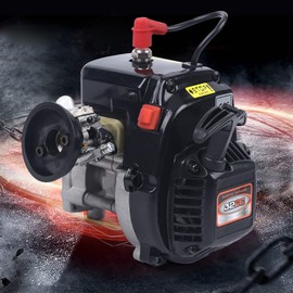 Gas Engine Motor, 32cc/36cc 2 Stroke 4 Bolts Gas Engine Motor Pedal Cycle Petrol Gas Motor Conversion Kit Air Cooling Motorized Engine Kit for 1/5 Redcat HPI Baja 5b 5T King Motor (32cc)