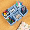 ECR4Kids 6-Compartment Large Caddy, Storage Organizer, Earthtone, 6-Pack