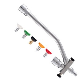 Realyou Foam Cannon Dual-Connector Accessory, Pressure Washer Double Tip Attachment for Foam Cannon, Pressure Washer Accessories with 1/4" Quick Connect for Car Wash, 5 Pressure Washer Sprayer Nozzles