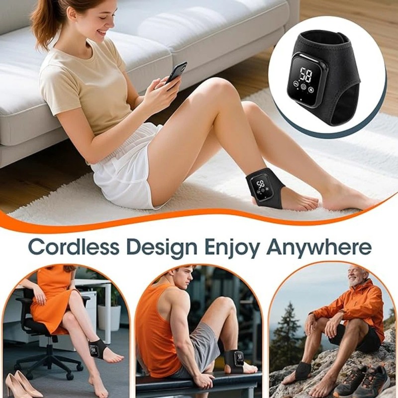 Hailicare Electric Foot Ankle Massager Vibration Infrared Hot Compress Joint