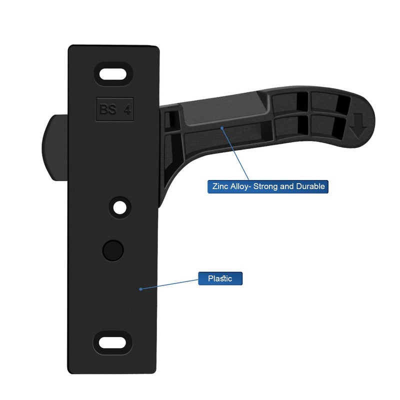 Safoner Metal RV Screen Door Latch Kit, Right Hand Handle