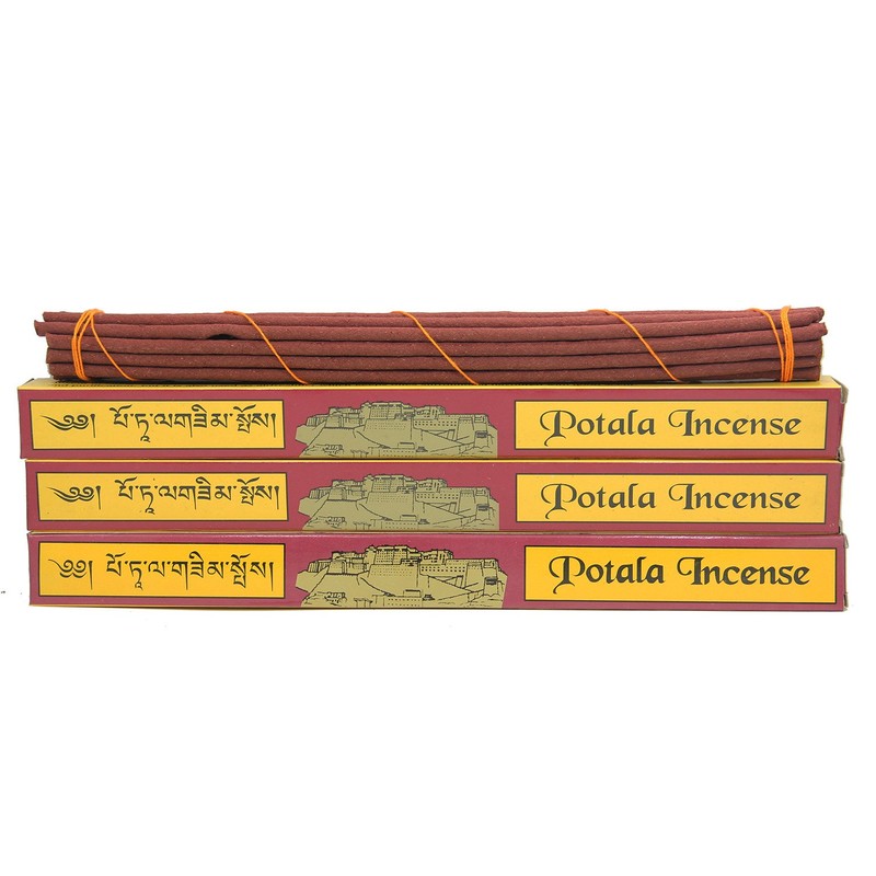 DharmaObjects 3 Box Original Potala Tibetan Traditional Incense (Large 60