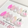 Adorable cat handmade nail tips - Coffin / 앙증맞은 고냥이