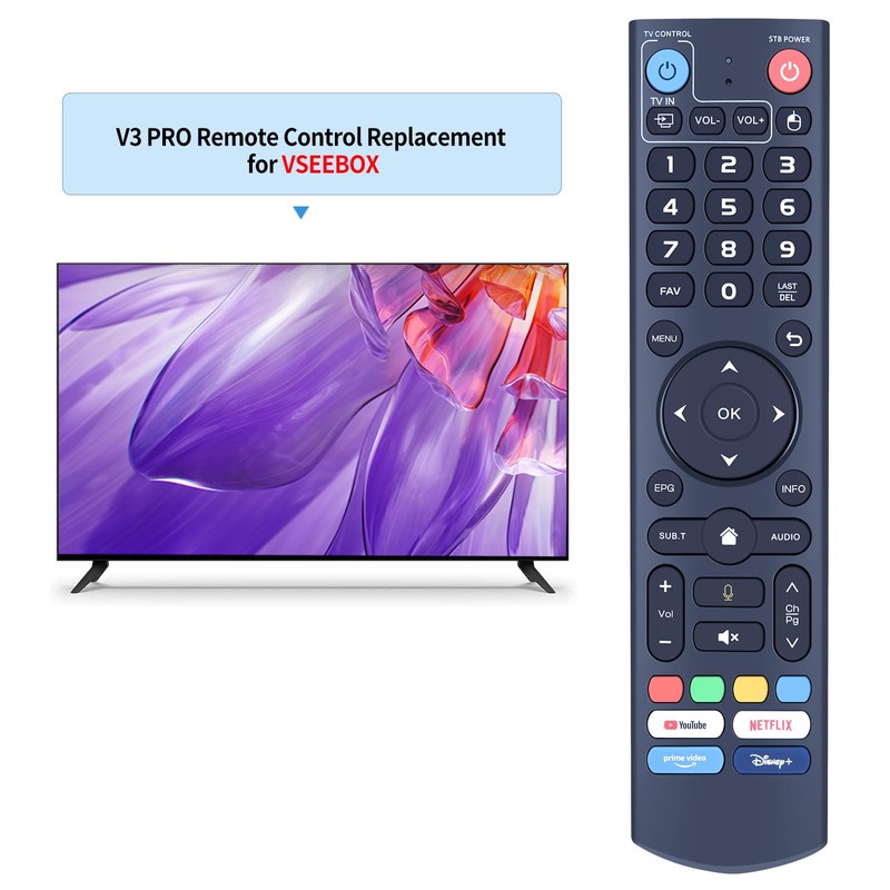 New Voice Replace Remote Control for vSeeBox V3 Pro, Compatible