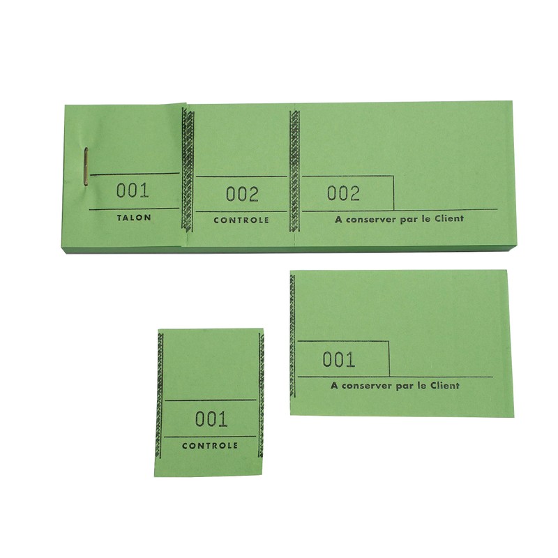 Blocs passe-partout 3 volets 4,8x15cm 100 feuillets