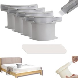 Bed Sheet Fixing Clips, 4 Pieces Bed Sheet Holder with Lock Strips, Heavy Duty Bedsheet Corner Tightener Clips, Bed Sheet Grippers Fixed, for Mattress Protectors, Bedding (Grey)