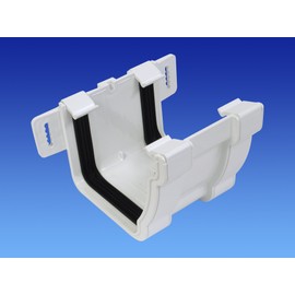 OSMA White 111mm Gutter Union/Joiner for Stormline Ogee Gutter System 8T809W