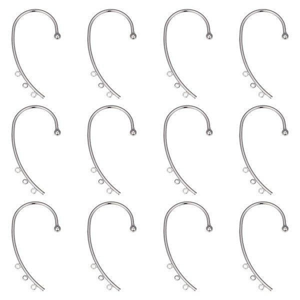 UNICRAFTALE 12Pcs Platinum DIY Ear Cuff Brass Earring Cuffs Tassel