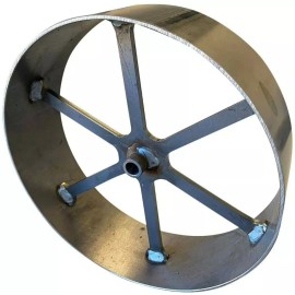 LavaLock Heavy Duty 10" Carriage Style Steel Smoker Wheel for Custom BBQ PITS