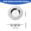 Stainless Steel Sink Strainer 4 Pack - 7.7cm Heavy Duty