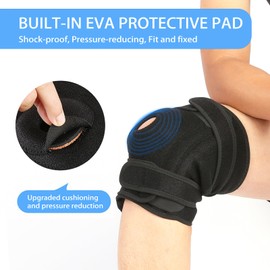 Joint Support Knee Brace with Side Stabilizers & Patella Gel Pads, Non-Slip Knee Support Brace for Men and Women, Maximum Knee Pain Support and fast recovery for Climbing, Workout, Volleyball-1Pack