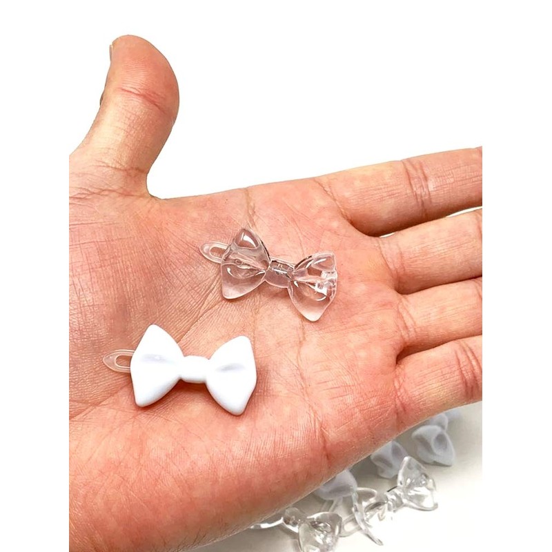Tara Girls Self Hinge Multi Design Plastic Bow Hair Barrettes