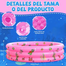 Alberca Inflable Para Niños Redonda De 3 Niveles 13035 Cm