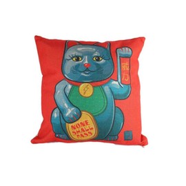 lachineuse Maneki Neko Asian Cushion Cover