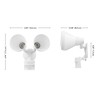 GLOBE 180-Degree 240 W Twin Head White Hardwired Motion Sensor