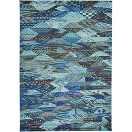 Unique Loom Sedona Collection Geometric Southwestern Blue Area Rug (7' 0 x 10' 0)
