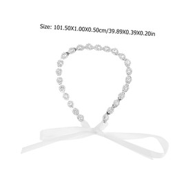 FOMIYES 3pcs Elegant Bridal Headband Black Ribbon Headband for Women Wedding Headpiece