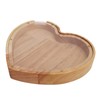 Heart Shaped Storage Box Transparent Acrylic Panel Wooden Display Case