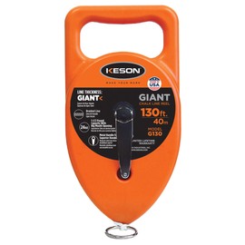 Keson G130 Giant Chalk Line Reel, 24-Ounce Chalk Capacity, 130-Foot