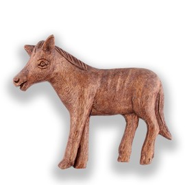 ART-CRAFT Hand Carved Wooden Animal Magnet Memo Clip Horse