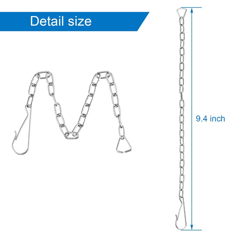 6 Pieces Toilet Handle Chain Stainless Steel Toilet Flapper Lift
